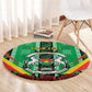 Personalised Afro Burkina Faso Round Carpet Coat Of Arms With Rose