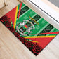 Personalised Afro Burkina Faso Rubber Doormat Coat Of Arms With Rose