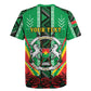 Personalised Afro Burkina Faso Rugby Jersey Coat Of Arms With Rose