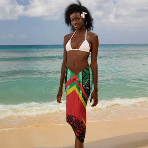 Personalised Afro Burkina Faso Sarong Coat Of Arms With Rose