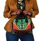 Personalised Afro Burkina Faso Shoulder Handbag Coat Of Arms With Rose