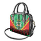 Personalised Afro Burkina Faso Shoulder Handbag Coat Of Arms With Rose