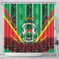 Personalised Afro Burkina Faso Shower Curtain Coat Of Arms With Rose
