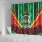 Personalised Afro Burkina Faso Shower Curtain Coat Of Arms With Rose