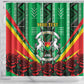 Personalised Afro Burkina Faso Shower Curtain Coat Of Arms With Rose