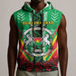 Personalised Afro Burkina Faso Sleeveless Hoodie Coat Of Arms With Rose - African Pride