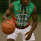 Personalised Afro Burkina Faso Sleeveless Zip Hoodie Coat Of Arms With Rose - African Pride