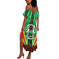 Personalised Afro Burkina Faso Summer Maxi Dress Coat Of Arms With Rose