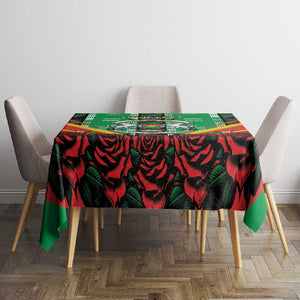 Personalised Afro Burkina Faso Tablecloth Coat Of Arms With Rose