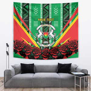 Personalised Afro Burkina Faso Tapestry Coat Of Arms With Rose