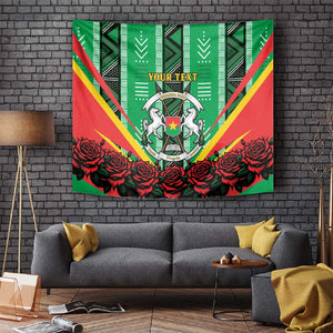 Personalised Afro Burkina Faso Tapestry Coat Of Arms With Rose
