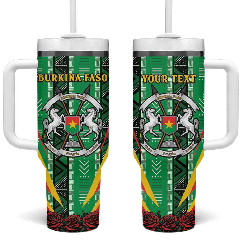 Personalised Afro Burkina Faso Tumbler With Handle Coat Of Arms With Rose