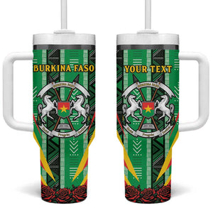 Personalised Afro Burkina Faso Tumbler With Handle Coat Of Arms With Rose
