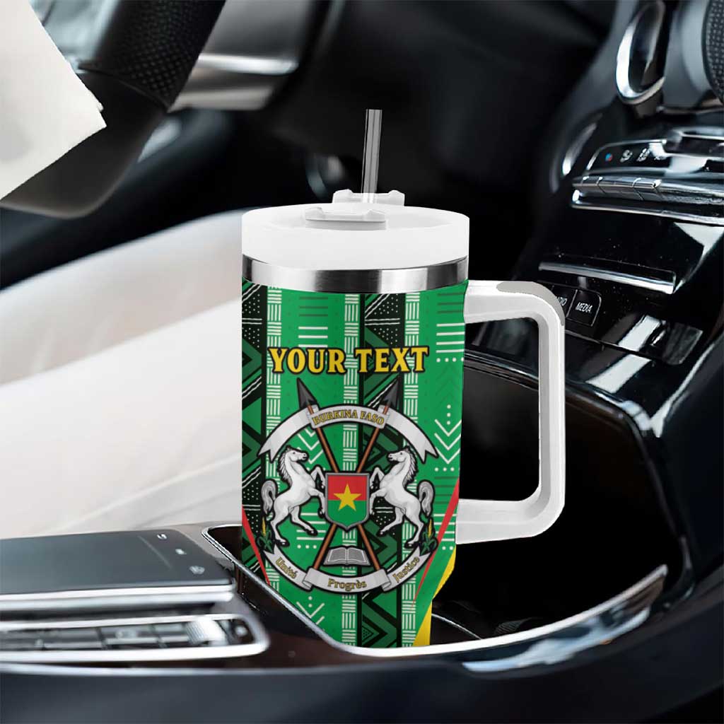Personalised Afro Burkina Faso Tumbler With Handle Coat Of Arms With Rose