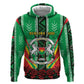 Personalised Afro Burkina Faso Zip Hoodie Coat Of Arms With Rose