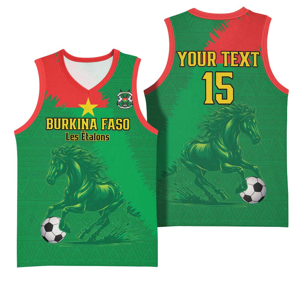 Burkina Faso Football Custom Basketball Jersey Go Stallions LT15