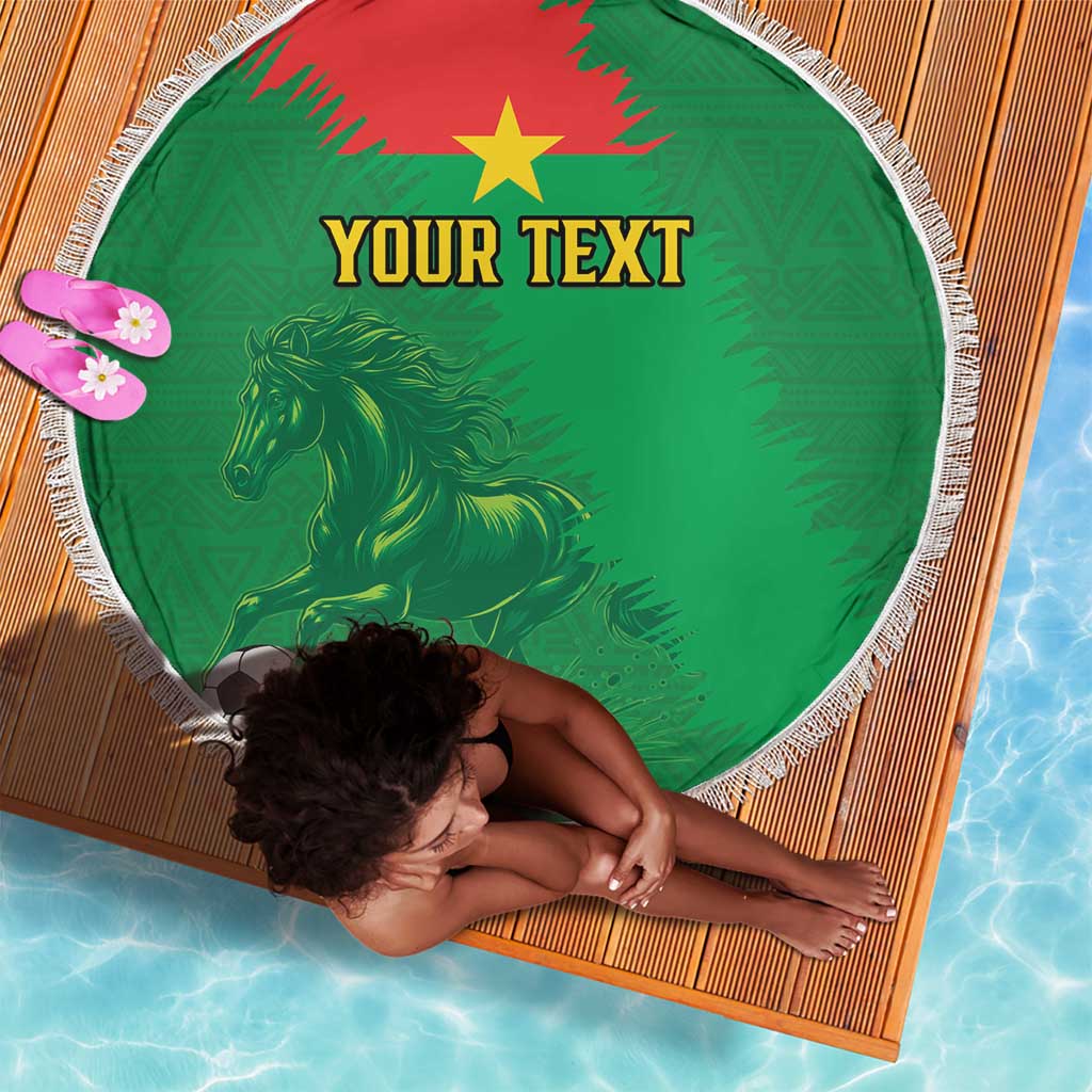 Burkina Faso Football Custom Beach Blanket Go Stallions