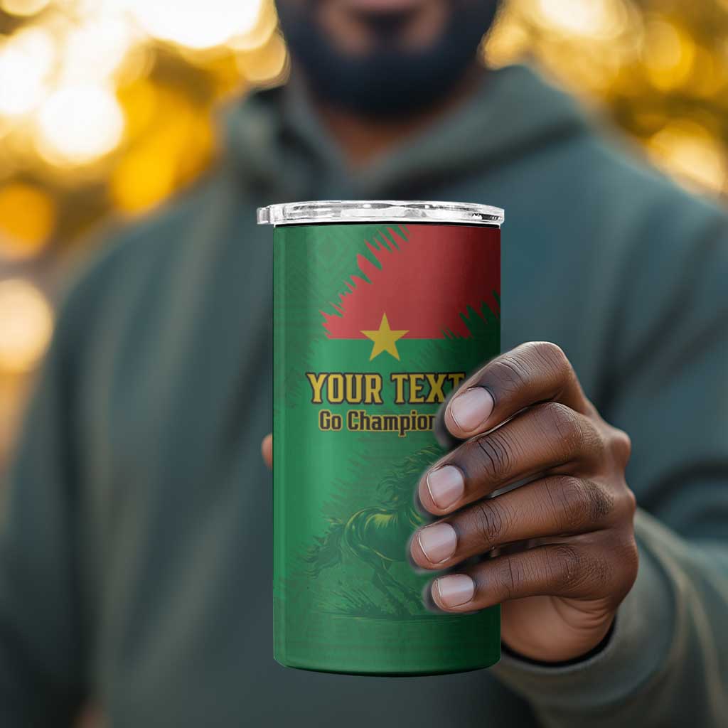 Burkina Faso Football Custom 4 in 1 Can Cooler Tumbler Go Stallions