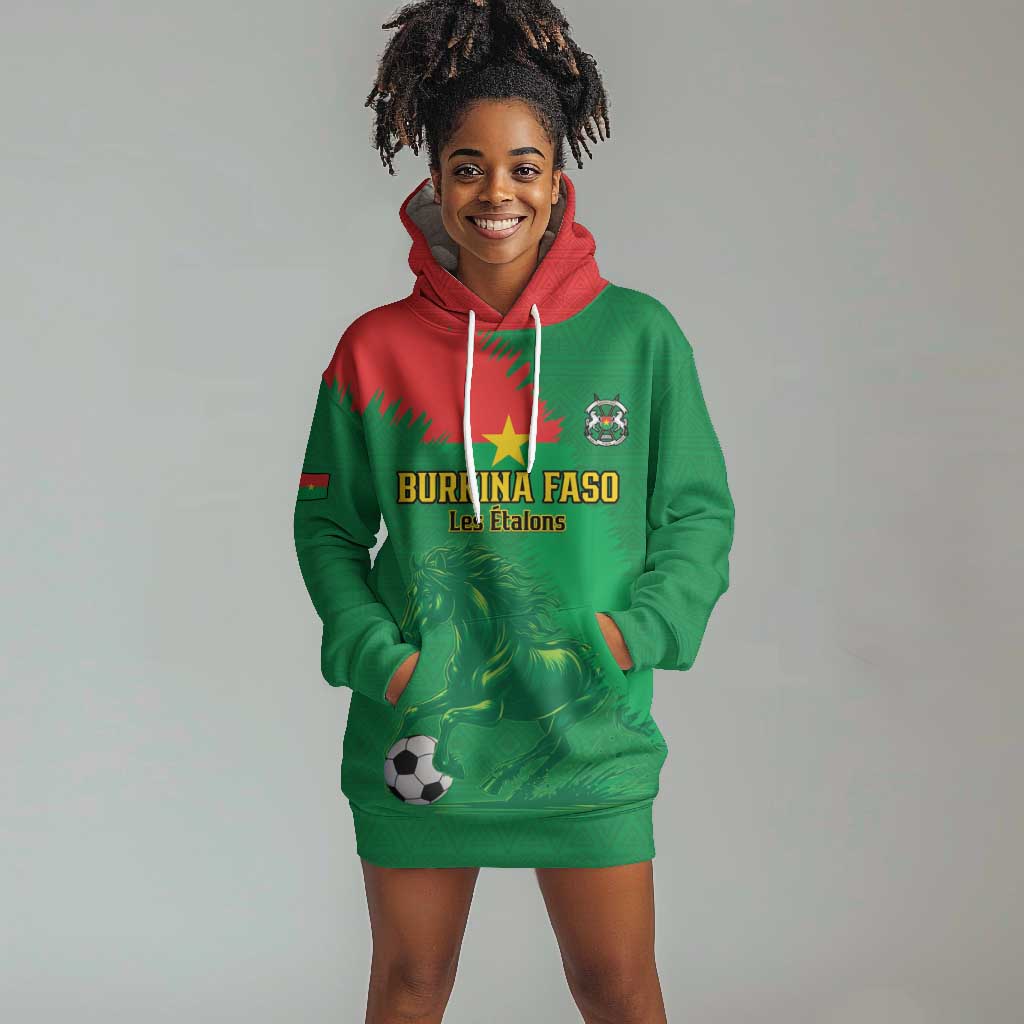 Burkina Faso Football Custom Hoodie Dress Go Stallions