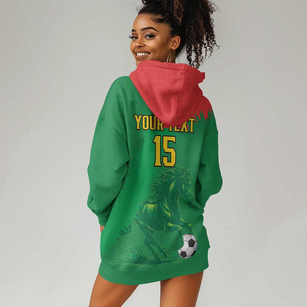 Burkina Faso Football Custom Hoodie Dress Go Stallions