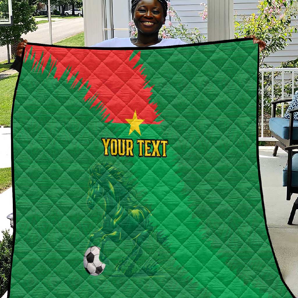 Burkina Faso Football Custom Quilt Go Stallions