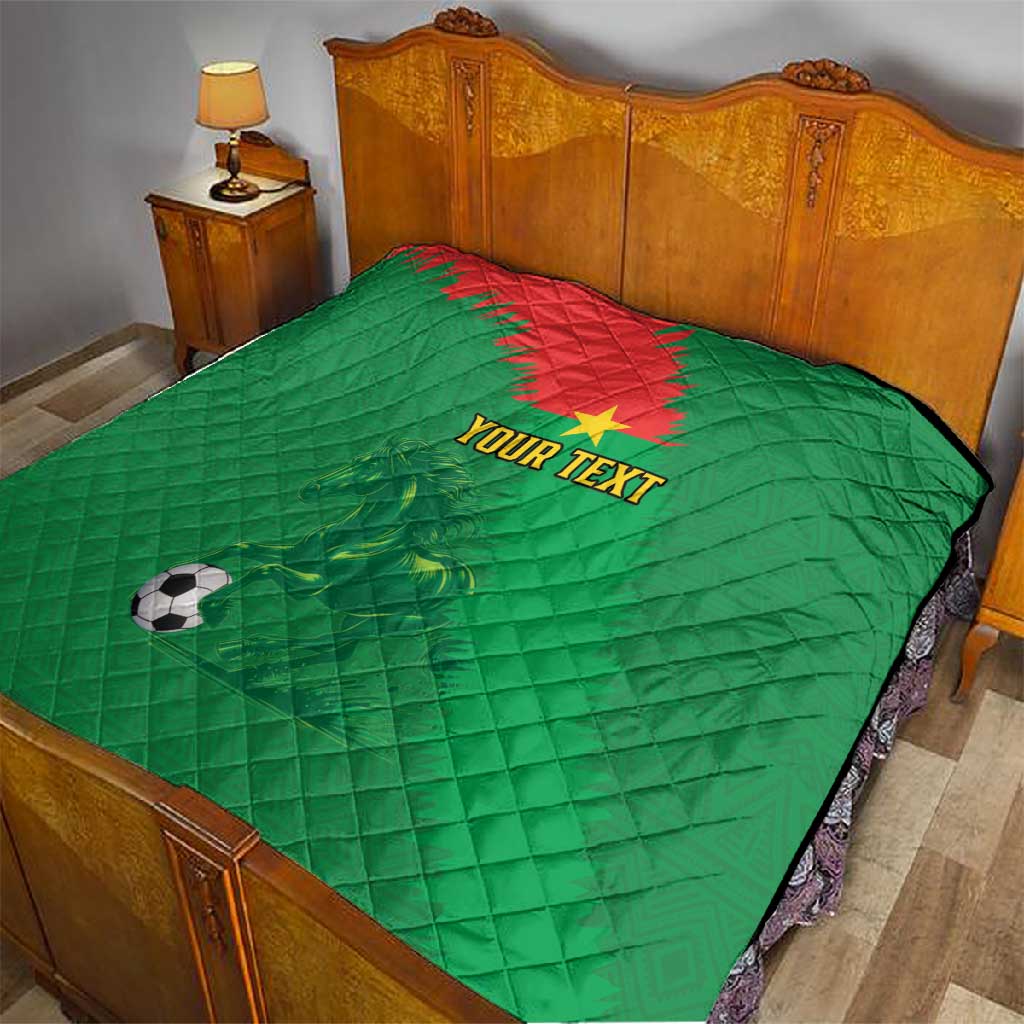 Burkina Faso Football Custom Quilt Go Stallions