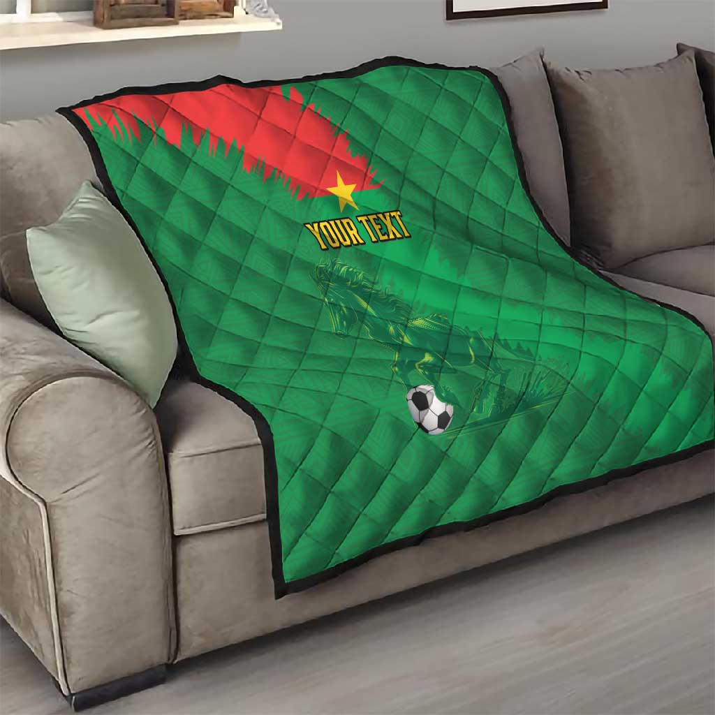 Burkina Faso Football Custom Quilt Go Stallions