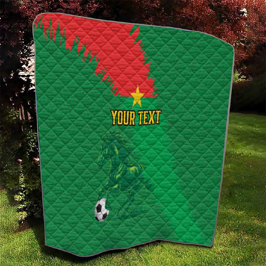 Burkina Faso Football Custom Quilt Go Stallions