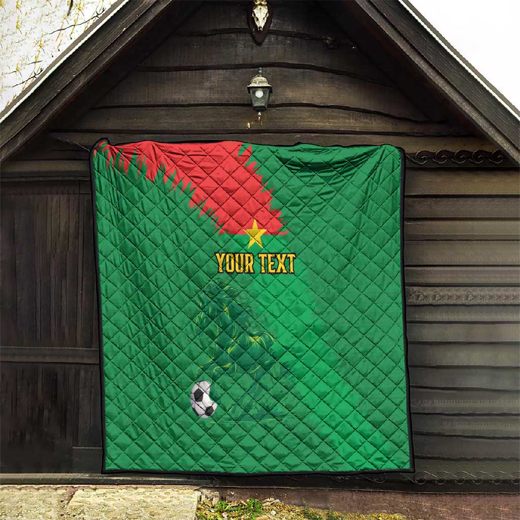 Burkina Faso Football Custom Quilt Go Stallions