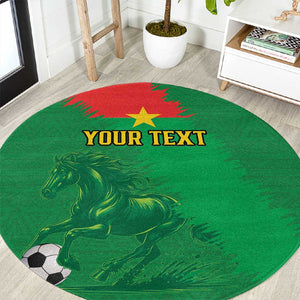 Burkina Faso Football Custom Round Carpet Go Stallions