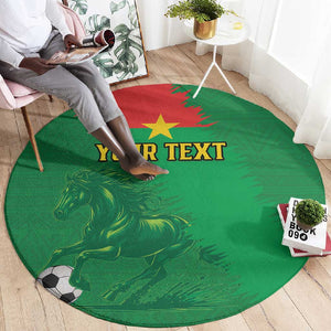 Burkina Faso Football Custom Round Carpet Go Stallions