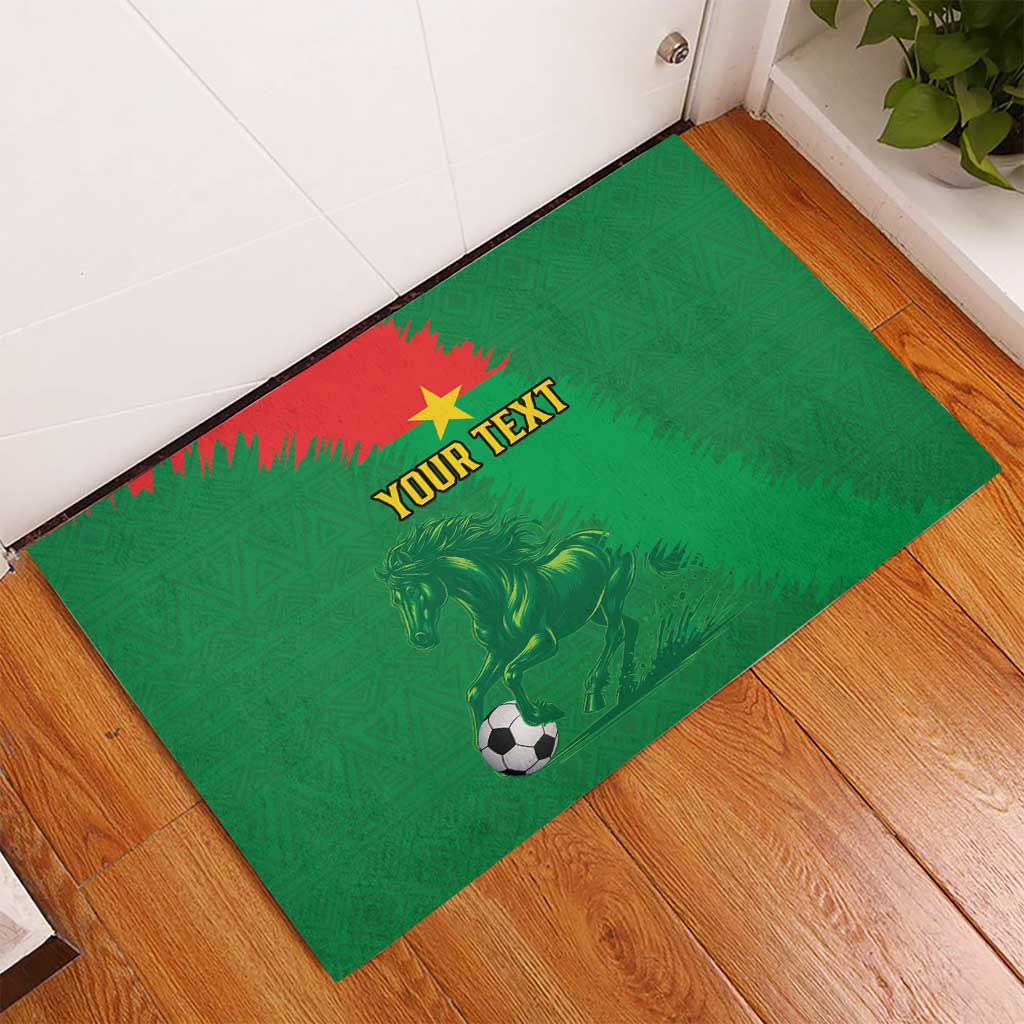 Burkina Faso Football Custom Rubber Doormat Go Stallions