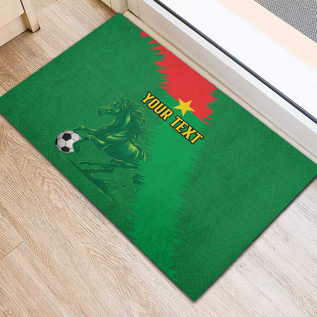 Burkina Faso Football Custom Rubber Doormat Go Stallions