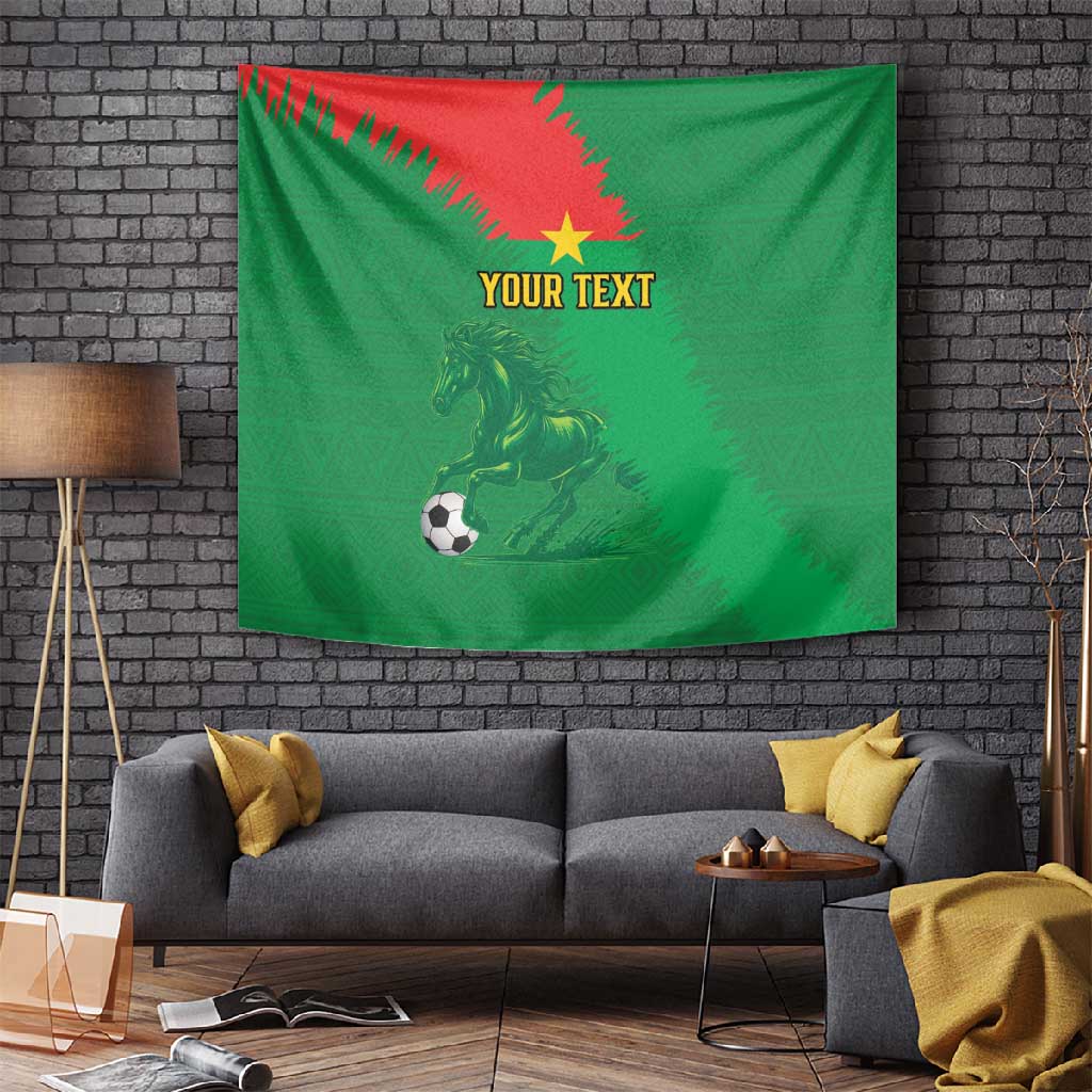 Burkina Faso Football Custom Tapestry Go Stallions