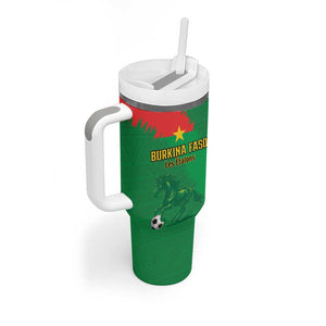 Burkina Faso Football Custom Tumbler With Handle Go Stallions
