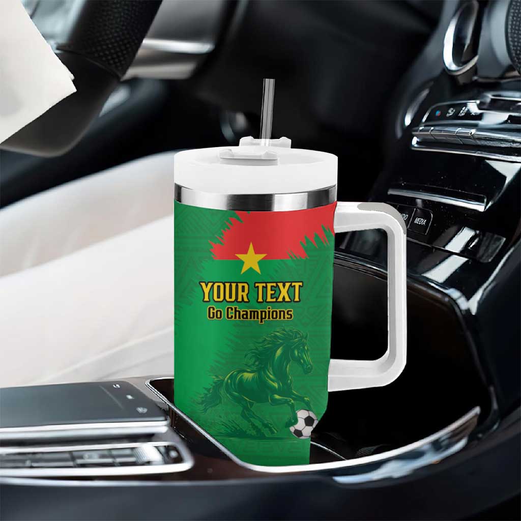 Burkina Faso Football Custom Tumbler With Handle Go Stallions
