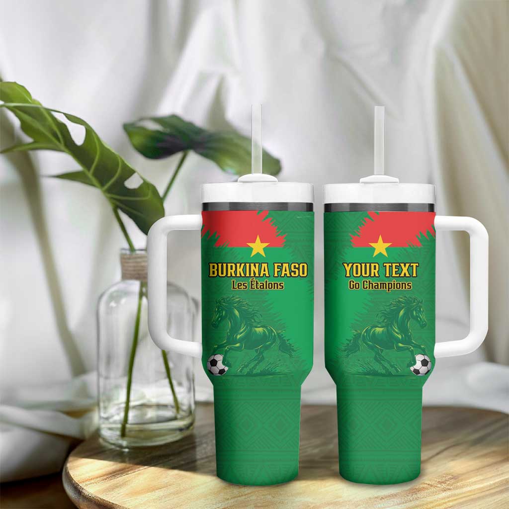 Burkina Faso Football Custom Tumbler With Handle Go Stallions