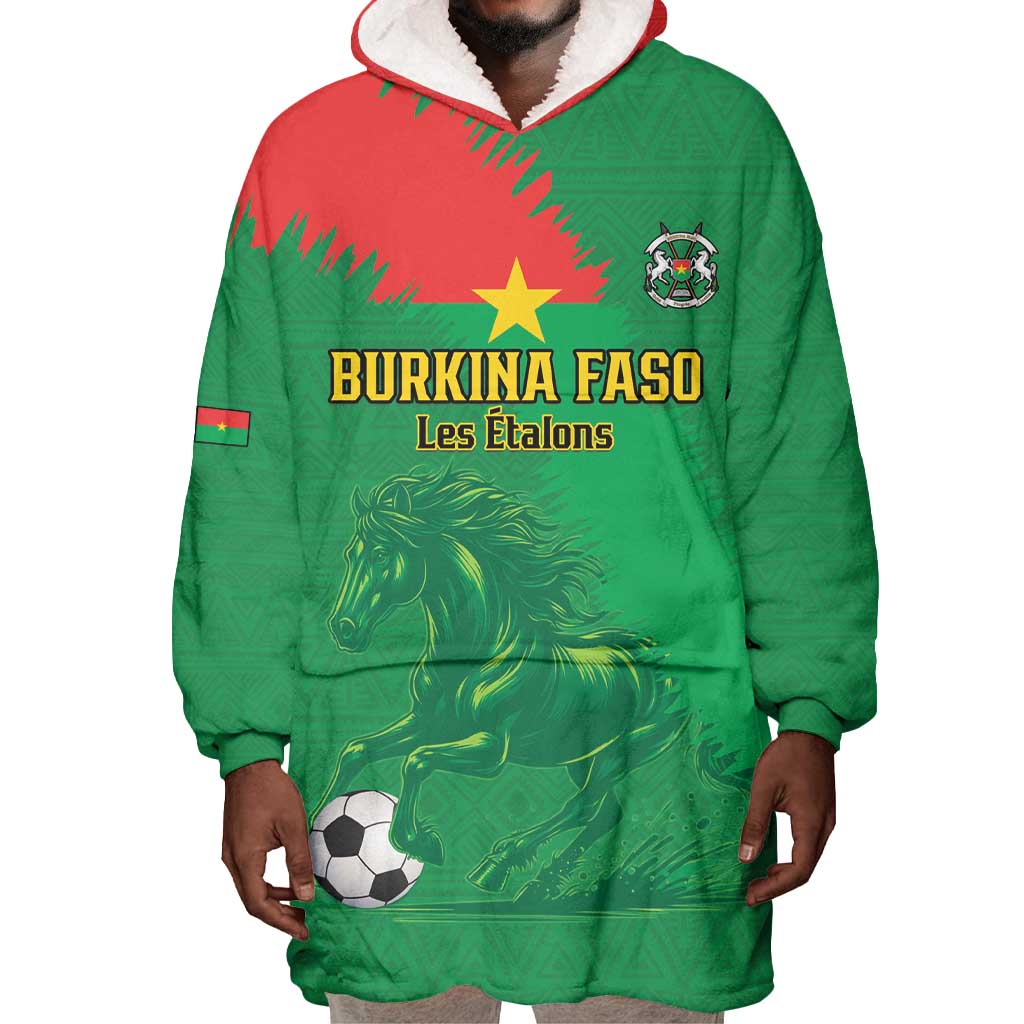 Burkina Faso Football Custom Wearable Blanket Hoodie Go Stallions
