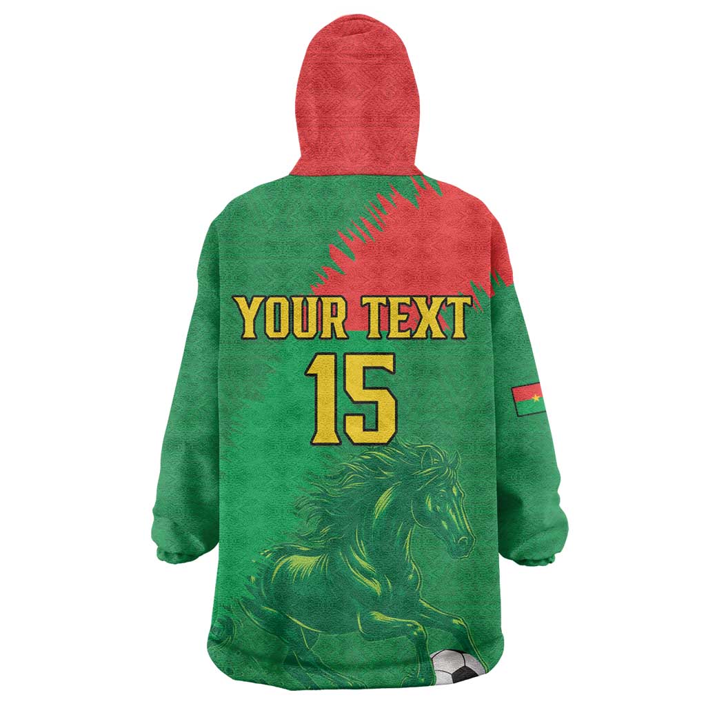Burkina Faso Football Custom Wearable Blanket Hoodie Go Stallions