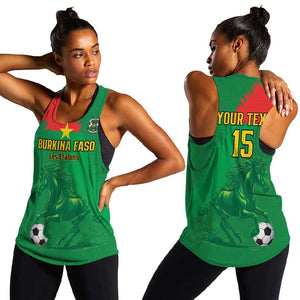 Burkina Faso Football Custom Women Racerback Tank Go Stallions