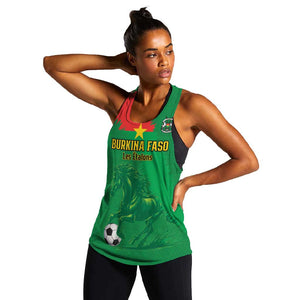 Burkina Faso Football Custom Women Racerback Tank Go Stallions