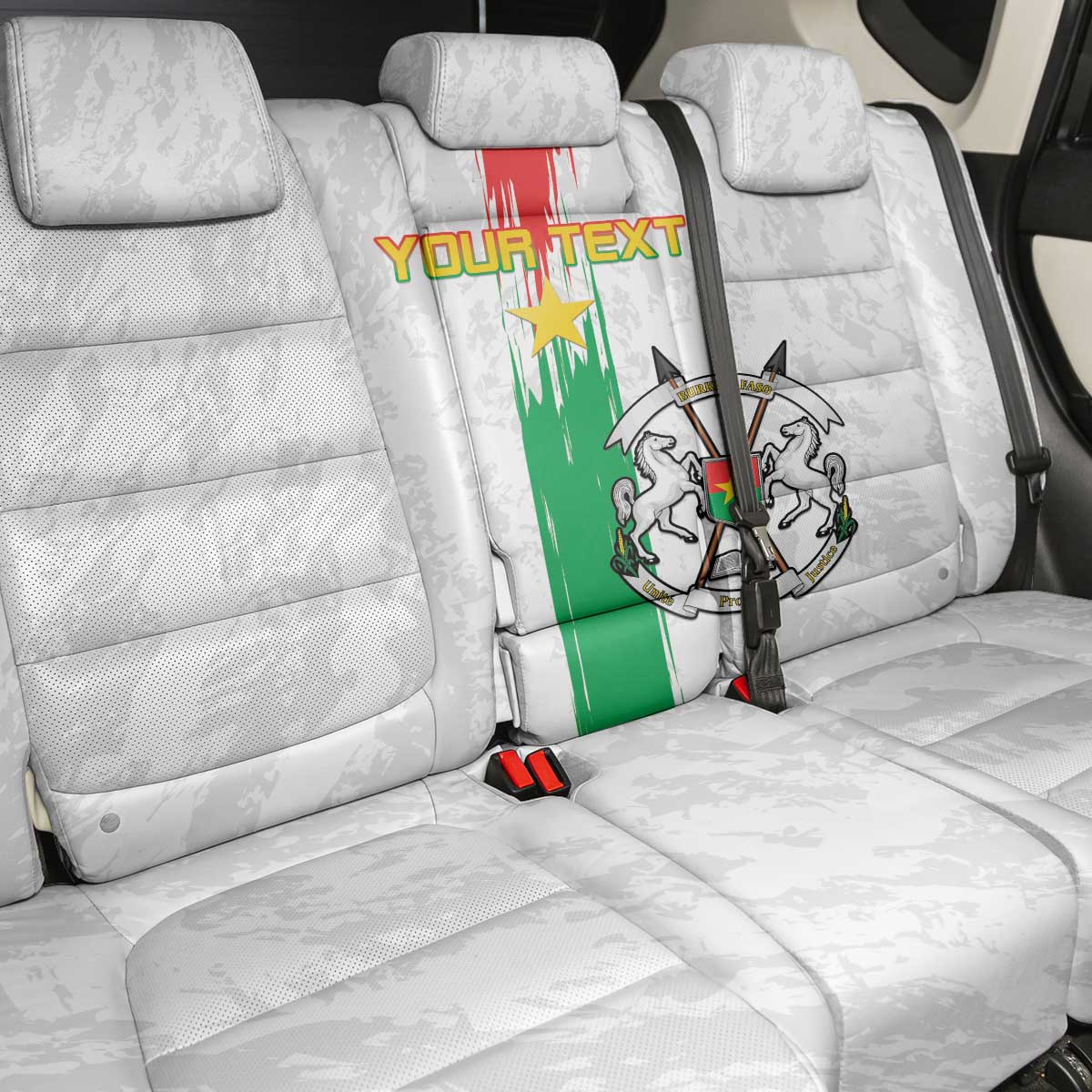 Burkina Faso Football Custom Back Car Seat Cover Go Champions