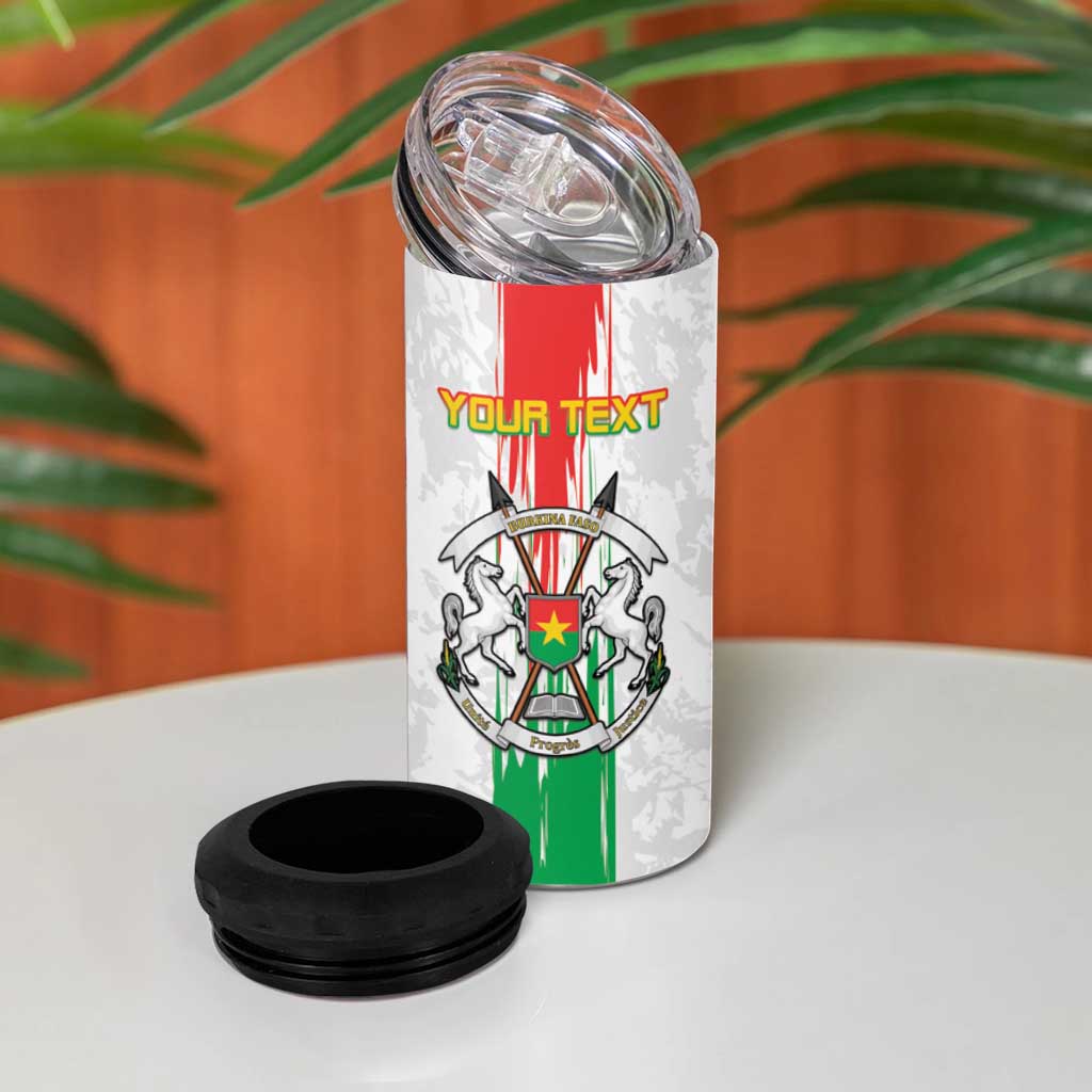 Burkina Faso Football Custom 4 in 1 Can Cooler Tumbler Go Champions