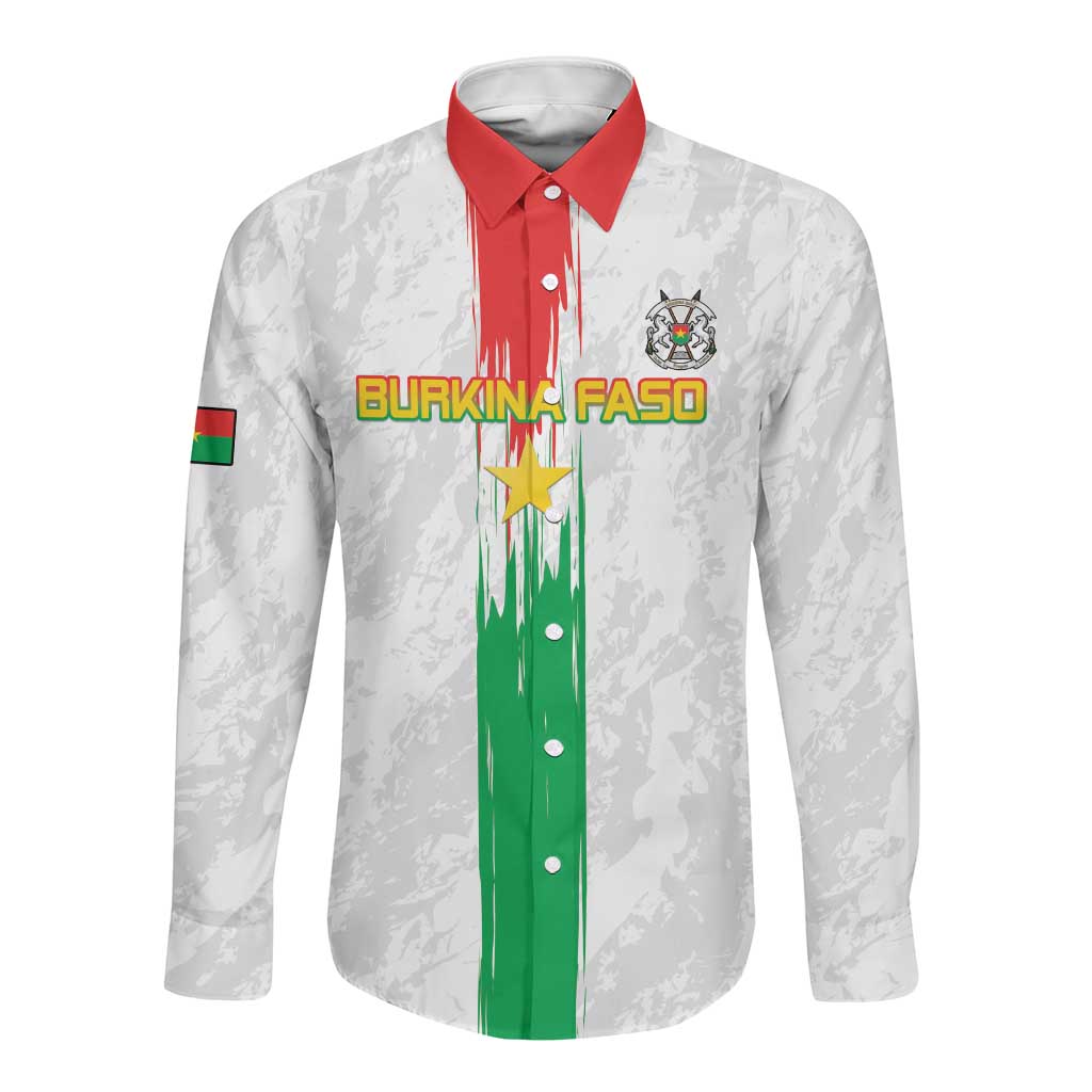 Burkina Faso Football Custom Long Sleeve Button Shirt Go Champions