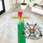 Burkina Faso Football Custom Round Carpet Go Champions