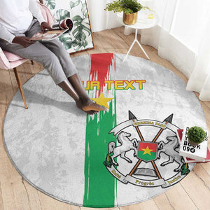 Burkina Faso Football Custom Round Carpet Go Champions