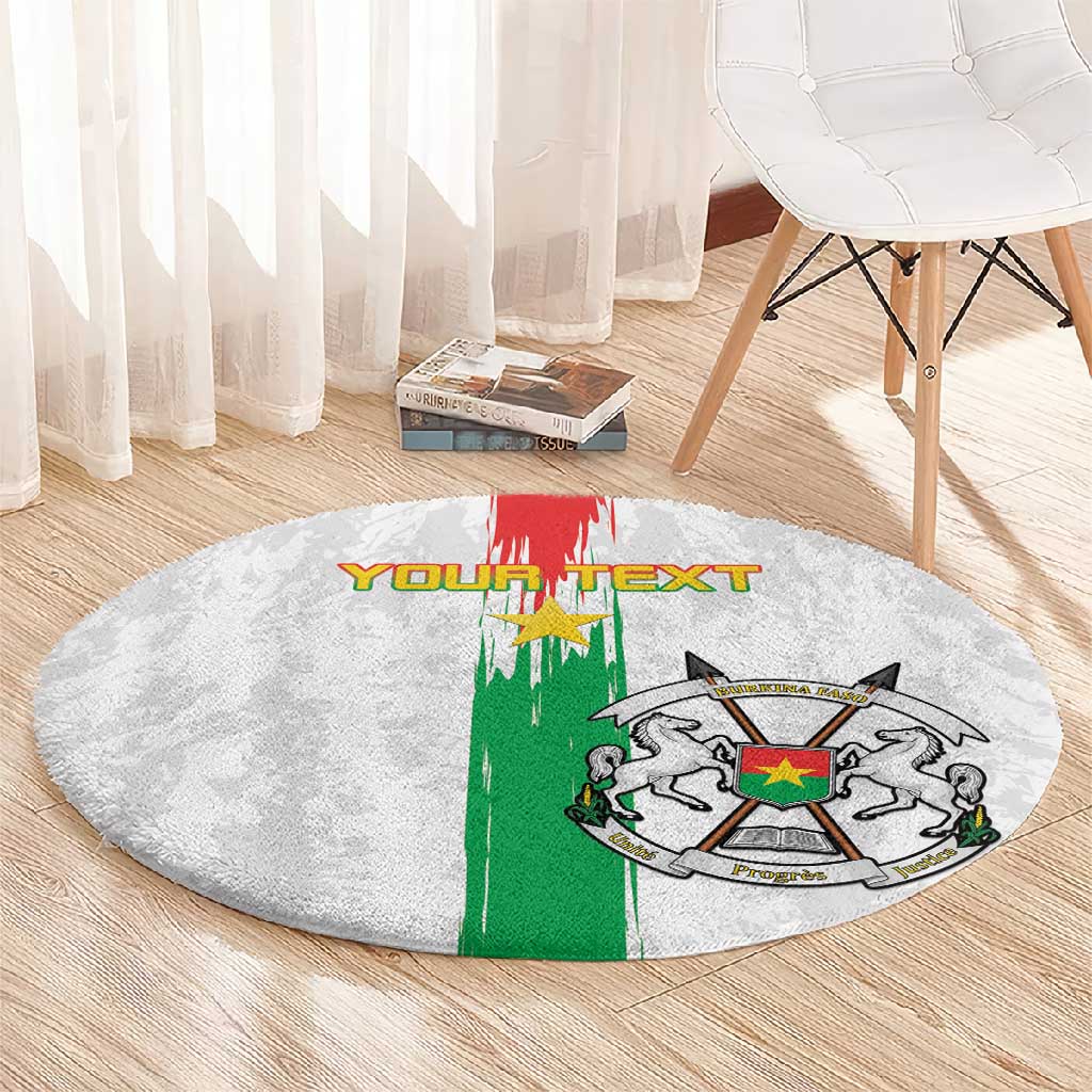 Burkina Faso Football Custom Round Carpet Go Champions