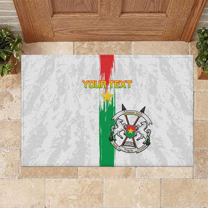 Burkina Faso Football Custom Rubber Doormat Go Champions