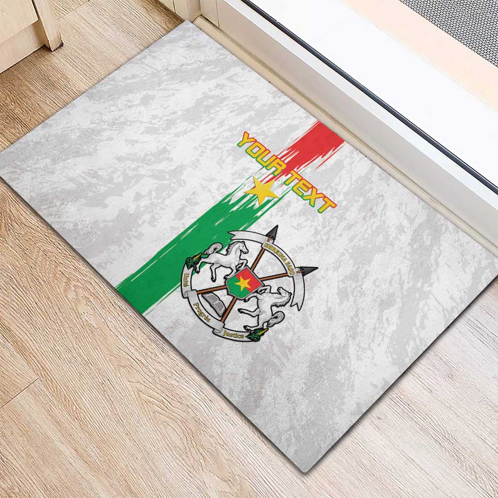 Burkina Faso Football Custom Rubber Doormat Go Champions