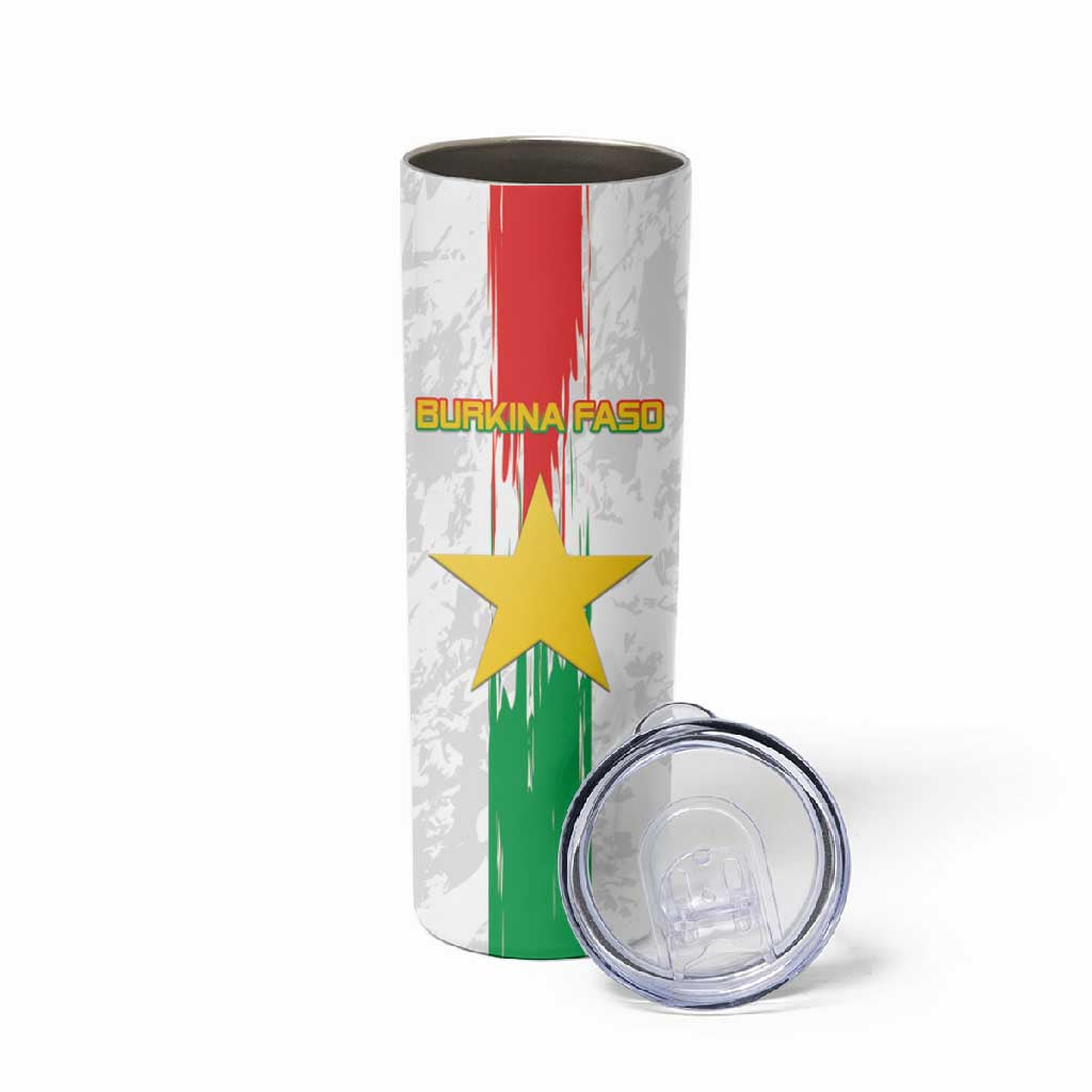 Burkina Faso Football Custom Skinny Tumbler Go Champions
